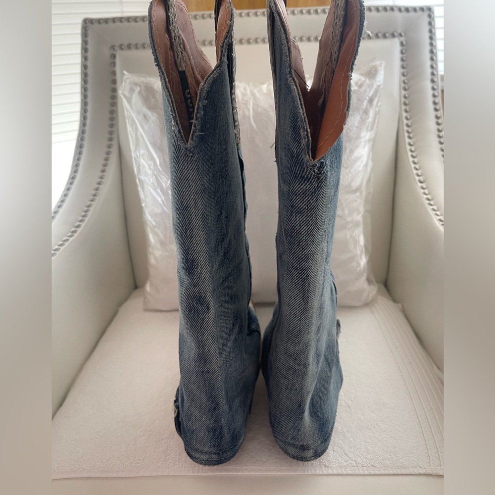 NEW DINGO WOMEN'S SHABBY LEATHER WESTERN BOOTS - Picture 8 of 11